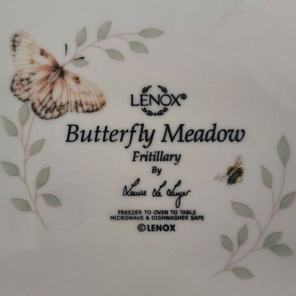 LENOX BUTTERFLY MEADOW SALAD / LUNCHEON PLATES 9 IN , SET OF 4 - Picture 6 of 10